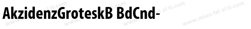 AkzidenzGroteskB BdCnd字体转换